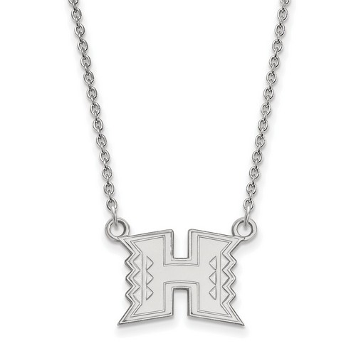 University of Hawaii Rainbow Warriors Small Sterling Silver Pendant Necklace