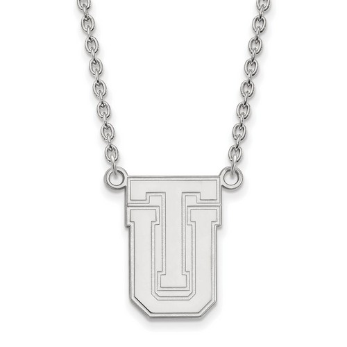 University of Tulsa Golden Hurricane Large Pendant Necklace in Sterling Silver