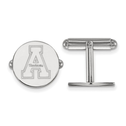 Appalachian State University Mountaineers Cuff Links in Sterling Silver 7.36 gr