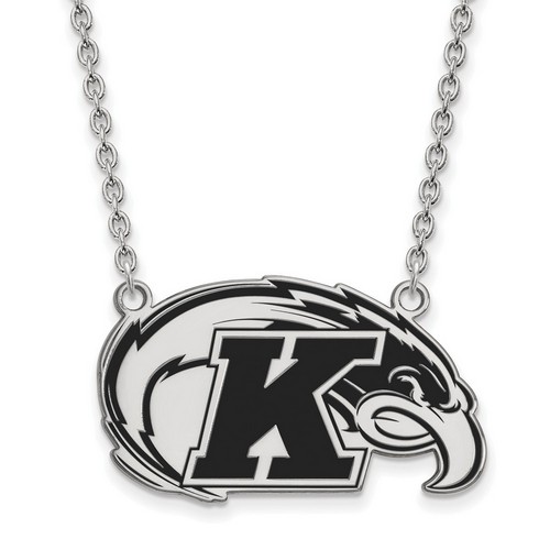 Kent State University Golden Flashes Large Sterling Silver Pendant Necklace