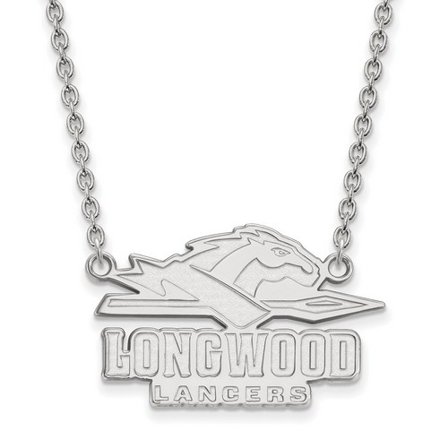 Longwood University Lancers Large Pendant Necklace in Sterling Silver 7.30 gr