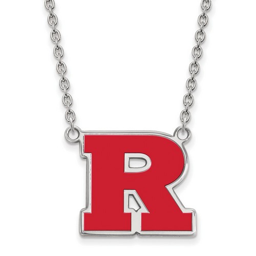 Rutgers University Scarlet Knights Large Sterling Silver Pendant Necklace 6.25gr