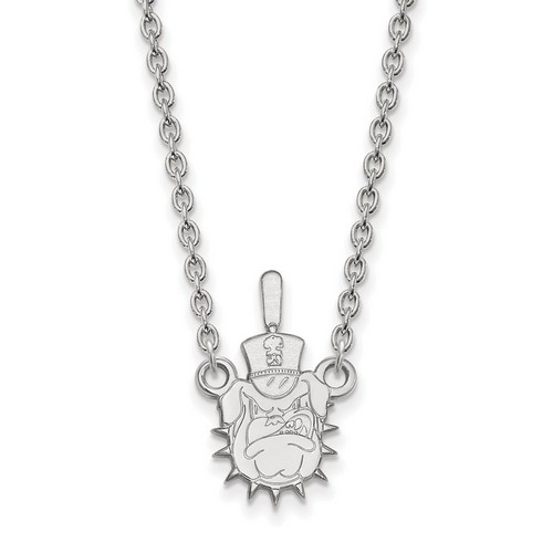 The Citadel Bulldogs Large Pendant Necklace in Sterling Silver 4.64 gr