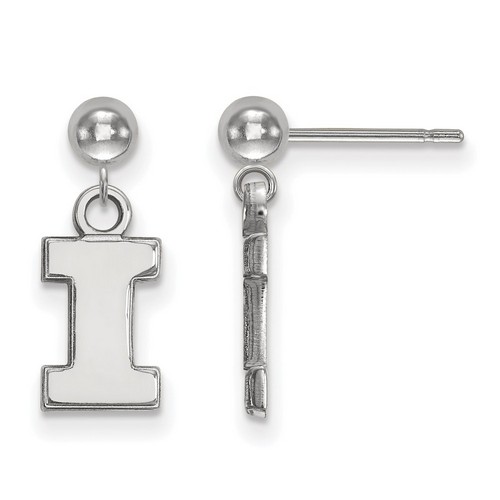 University of Illinois Fighting Illini Sterling Silver Dangle Ball Earrings