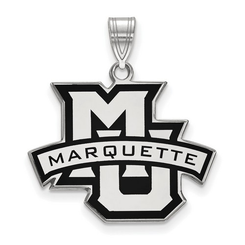 Marquette University Golden Eagles Large Pendant in Sterling Silver 3.44 gr