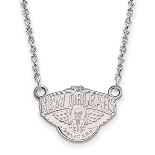 New Orleans Pelicans Small Pendant Necklace in Sterling Silver 3.57 gr