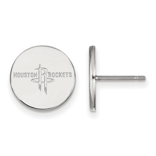 Houston Rockets Small Disc Earrings in Sterling Silver 2.21 gr