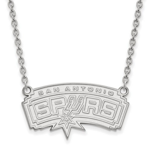 San Antonio Spurs Large Pendant Necklace in Sterling Silver 7.42 gr