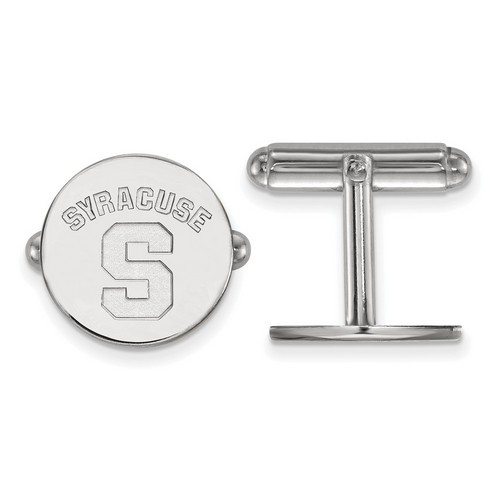 Syracuse University Orange Cuff Link in Sterling Silver 7.21 gr