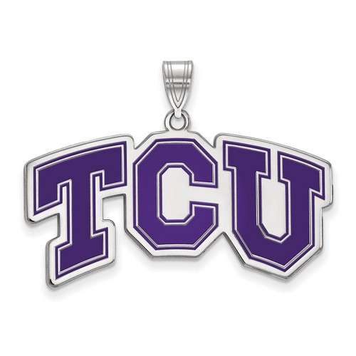 Texas Christian University TCU Horned Frogs Sterling Silver Pendant 5.34 gr