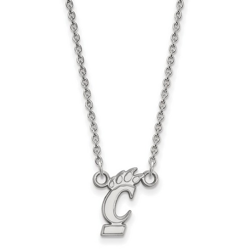 University of Cincinnati Bearcats Small Sterling Silver Pendant Necklace 2.40 gr