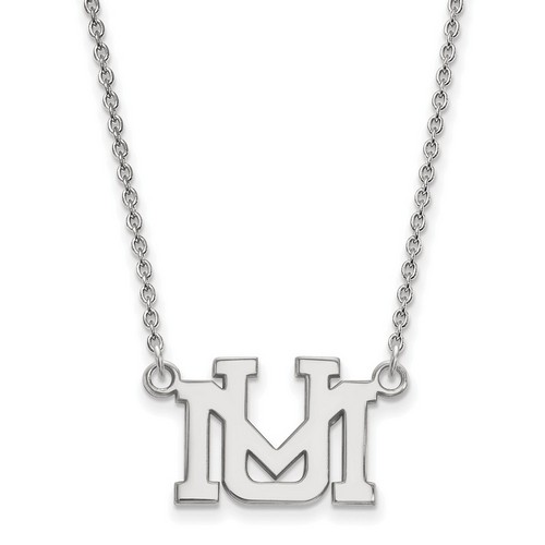 University of Montana Grizzlies Small Sterling Silver Pendant Necklace 3.47 gr
