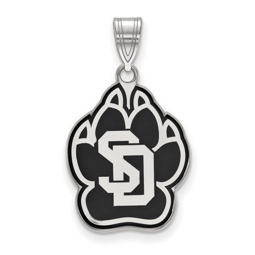 University of South Dakota Coyotes Large Pendant in Sterling Silver 2.60 gr