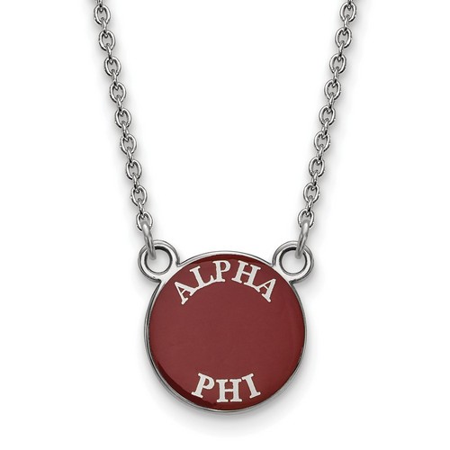 Alpha Phi Sorority XS Pendant Necklace in Sterling Silver 3.07 gr