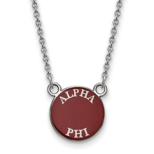Alpha Phi Sorority XS Pendant Necklace in Sterling Silver 3.07 gr