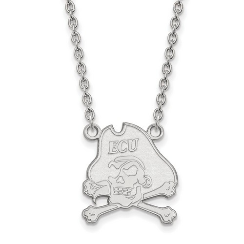 East Carolina University Pirates Large Sterling Silver Pendant Necklace 5.69 gr