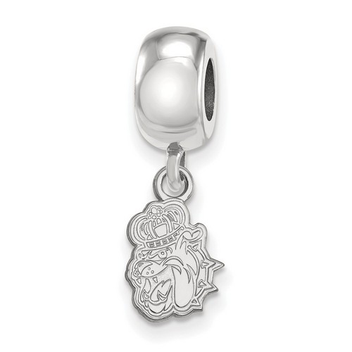 James Madison University Dukes XS Dangle Bead Charm in Sterling Silver 2.82 gr