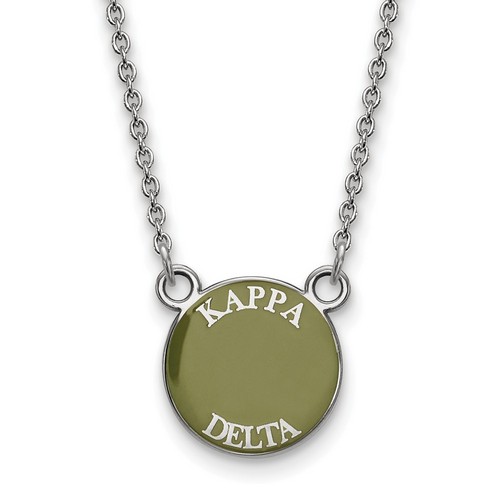 Kappa Delta Sorority XS Pendant Necklace in Sterling Silver 3.07 gr