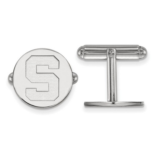 Michigan State University Spartans Cuff Link in Sterling Silver 6.88 gr