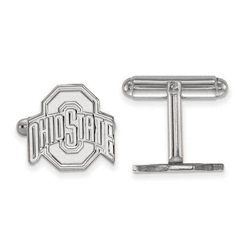 Ohio State University Buckeyes Cuff Link in Sterling Silver 6.81 gr