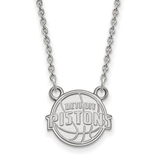 Detroit Pistons Small Pendant Necklace in Sterling Silver 3.32 gr