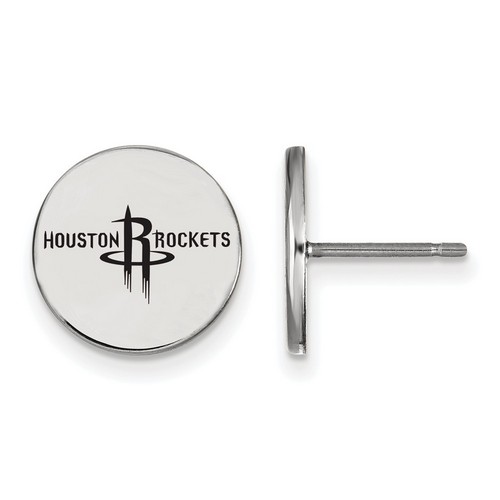 Houston Rockets Small Disc Earrings in Sterling Silver 2.17 gr