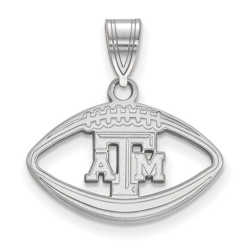 Texas A&M University Aggies Sterling Silver Football Pendant 1.58 gr