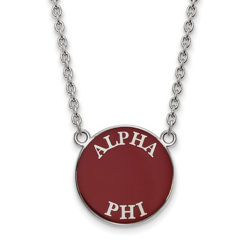 Alpha Phi Sorority Small Pendant Necklace in Sterling Silver 6.01 gr