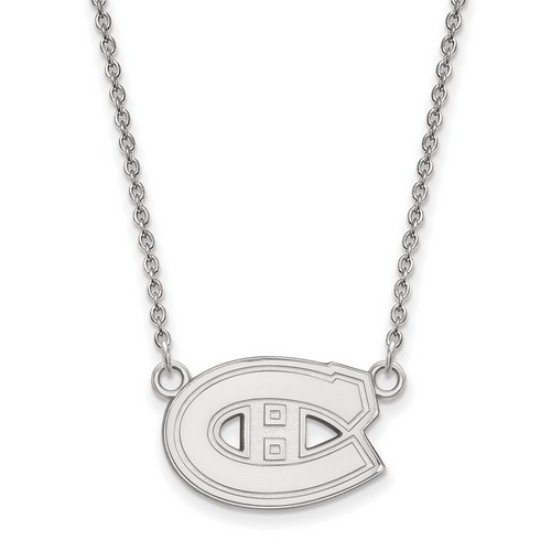 Montreal Canadiens Small Pendant Necklace in Sterling Silver 3.80 gr