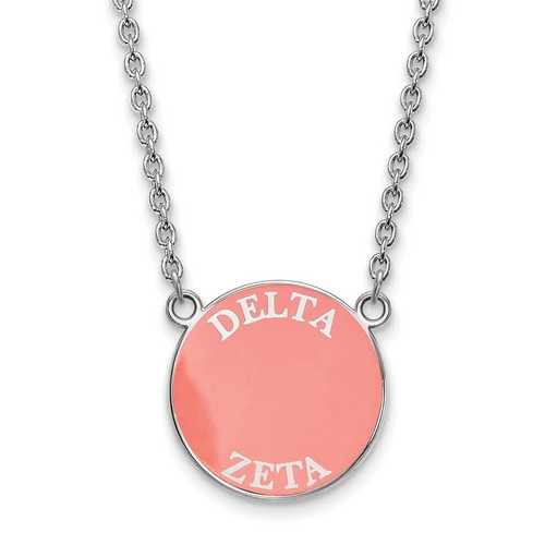Delta Zeta Sorority Small Pendant Necklace in Sterling Silver 5.95 gr