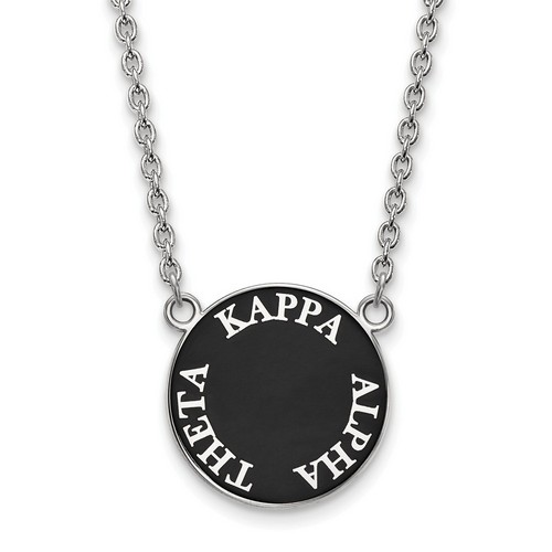 Kappa Alpha Theta Sorority Small Pendant Necklace in Sterling Silver 6.24 gr