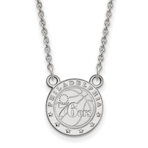 Philadelphia 76ers Small Pendant Necklace in Sterling Silver 3.58 gr