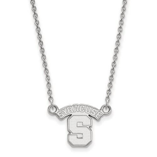 Syracuse University Orange Small Pendant Necklace in Sterling Silver 2.92 gr
