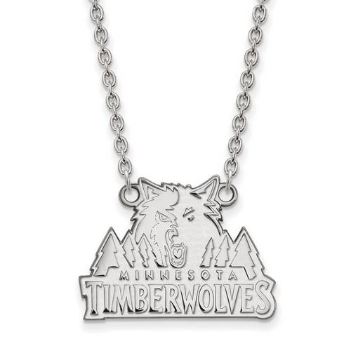 Minnesota Timberwolves LG Pendant Necklace in Sterling Silver 6.86 gr