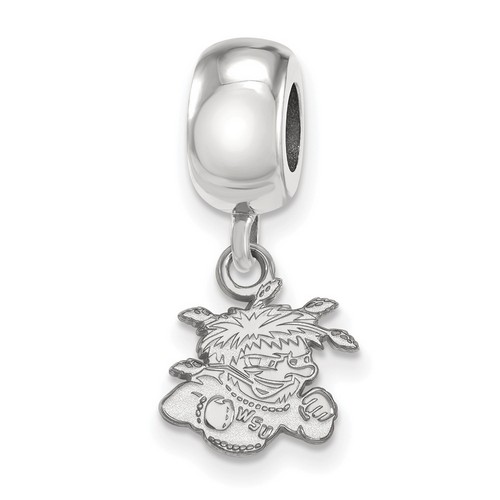Wichita State University Shockers XS Dangle Bead Charm in Sterling Silver