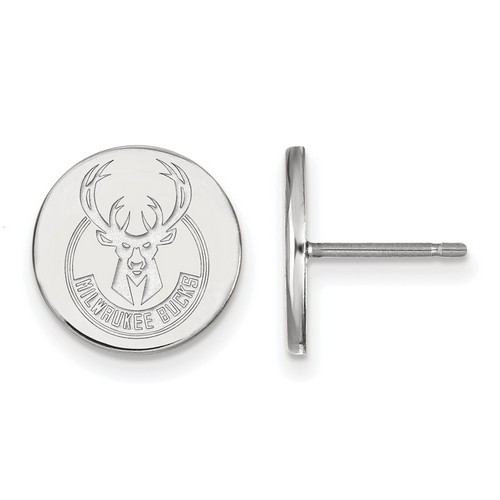 Milwaukee Bucks Small Disc Earrings in Sterling Silver 2.21 gr