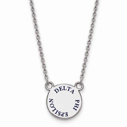 Delta Phi Epsilon Sorority XS Pendant Necklace in Sterling Silver 3.40 gr
