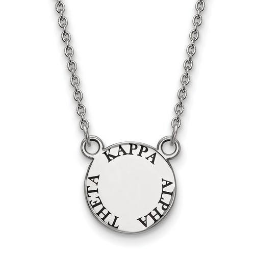Kappa Alpha Theta Sorority XS Pendant Necklace in Sterling Silver 3.40 gr