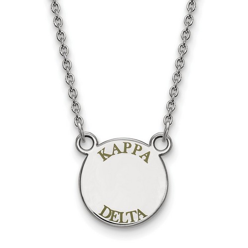 Kappa Delta Sorority XS Pendant Necklace in Sterling Silver 3.40 gr