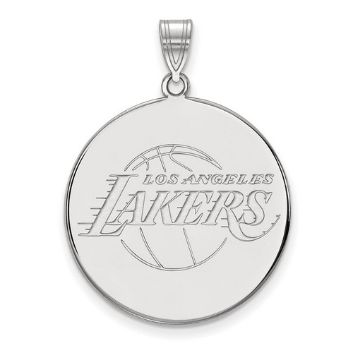 Los Angeles Lakers XL Disc Pendant in Sterling Silver 5.93 gr