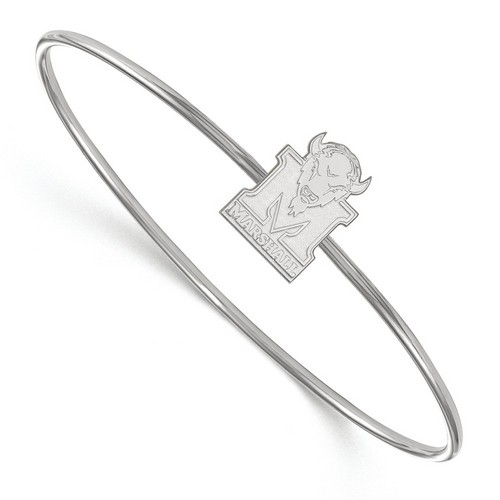 Marshall University Thundering Herd Slip-On Bangle in Sterling Silver 6.35 gr