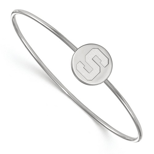 Michigan State University Spartans Slip-On Bangle in Sterling Silver 6.76 gr