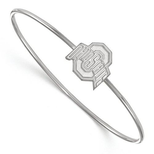 Ohio State University Buckeyes Slip-On Bangle in Sterling Silver 6.77 gr