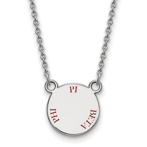 Pi Beta Phi Sorority XS Pendant Necklace in Sterling Silver 3.40 gr