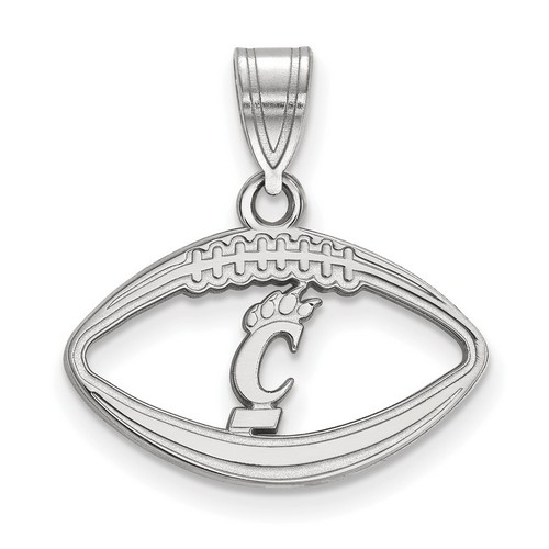 University of Cincinnati Bearcats Sterling Silver Football Pendant 1.32 gr
