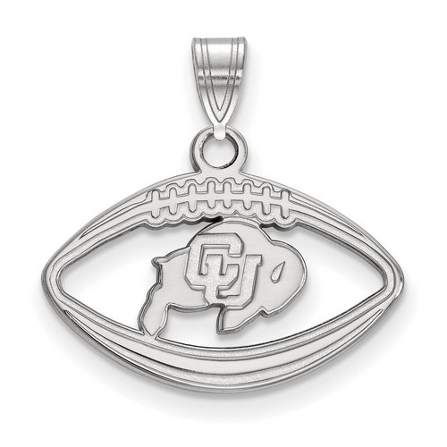 University of Colorado Buffaloes Sterling Silver Football Pendant 1.54 gr