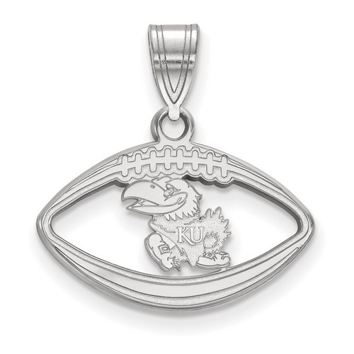 University of Kansas Jayhawks Sterling Silver Football Pendant 1.48 gr