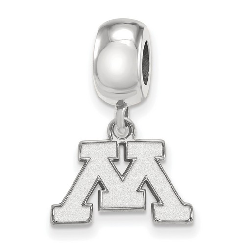 University of Minnesota Golden Gophers Sterling Silver Dangle Bead Charm 3.16 gr