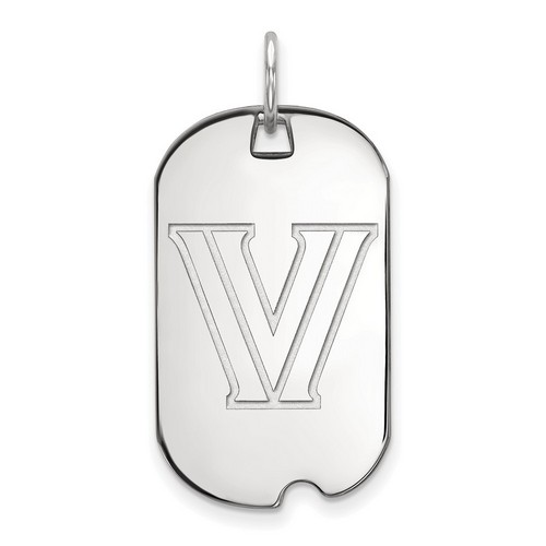 Villanova University Wildcats Small Dog Tag in Sterling Silver 4.74 gr