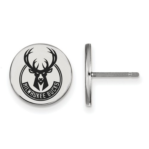 Milwaukee Bucks Small Disc Earrings in Sterling Silver 2.09 gr